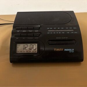 Timex Black Radio Alarm Clock with Indiglo